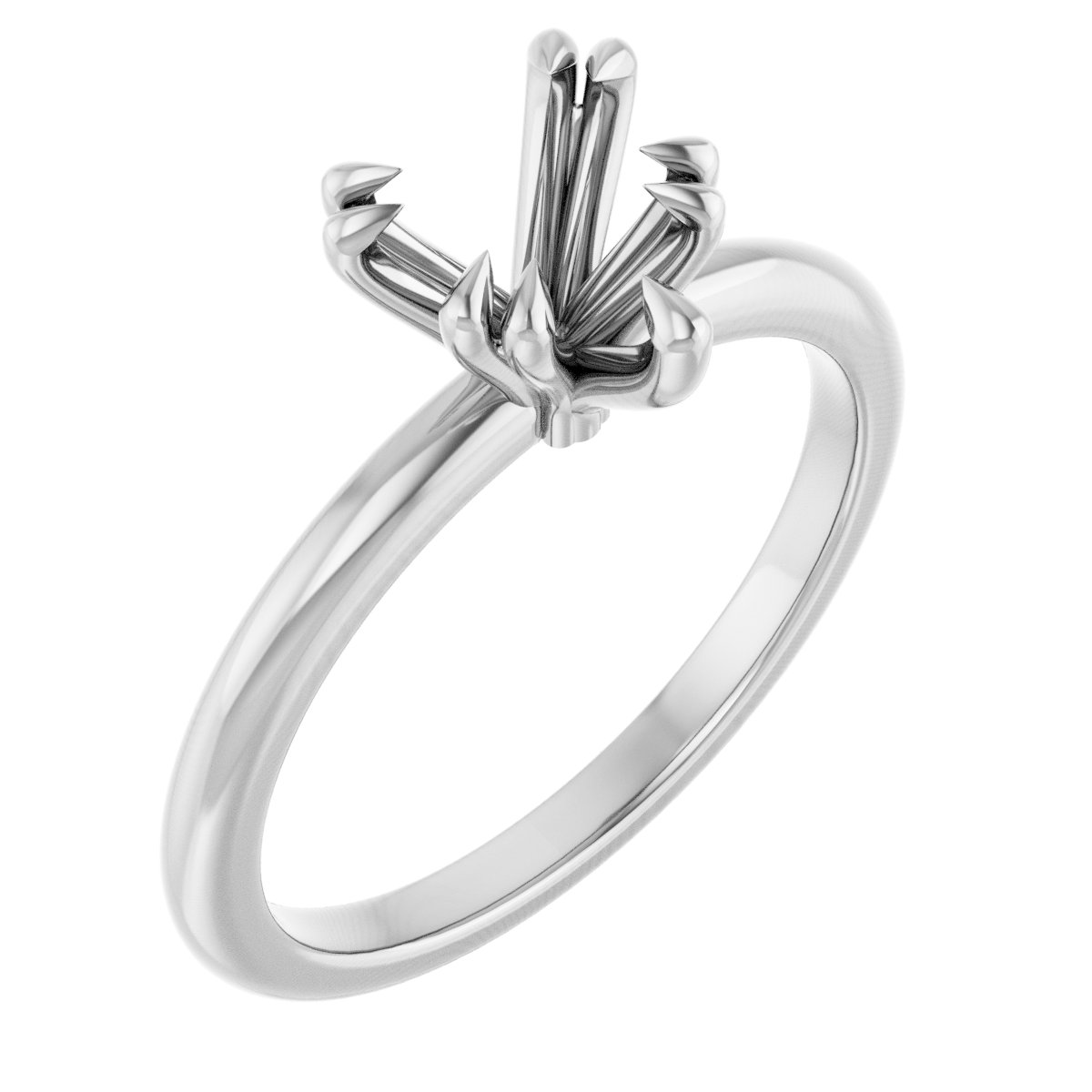 Double Claw-Prong Engagement Ring