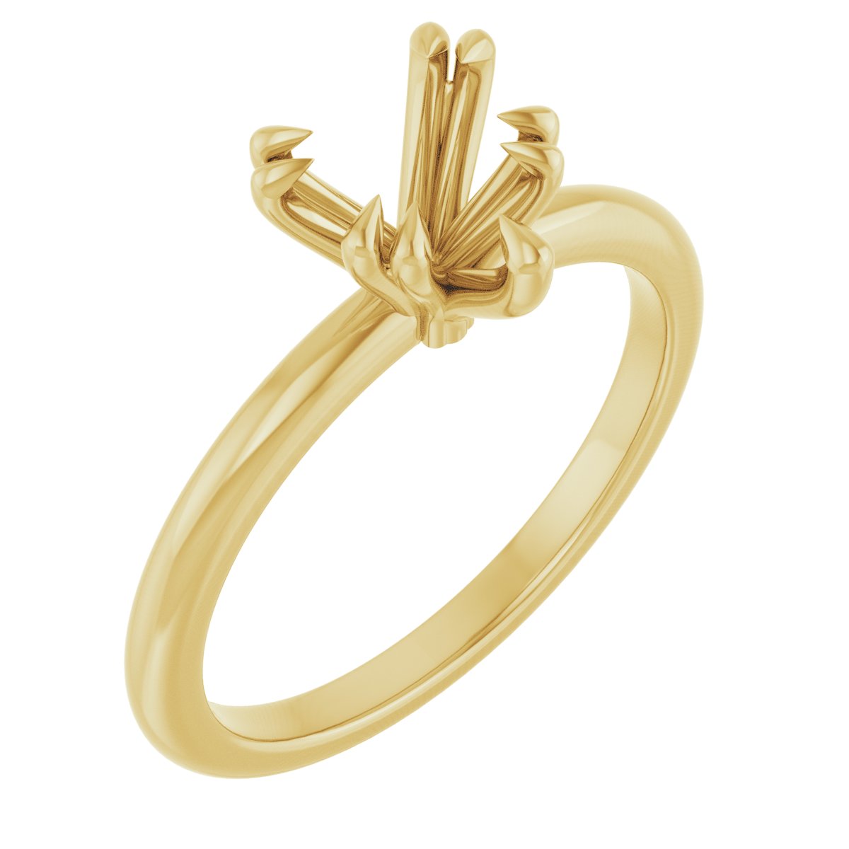 Double Claw-Prong Engagement Ring