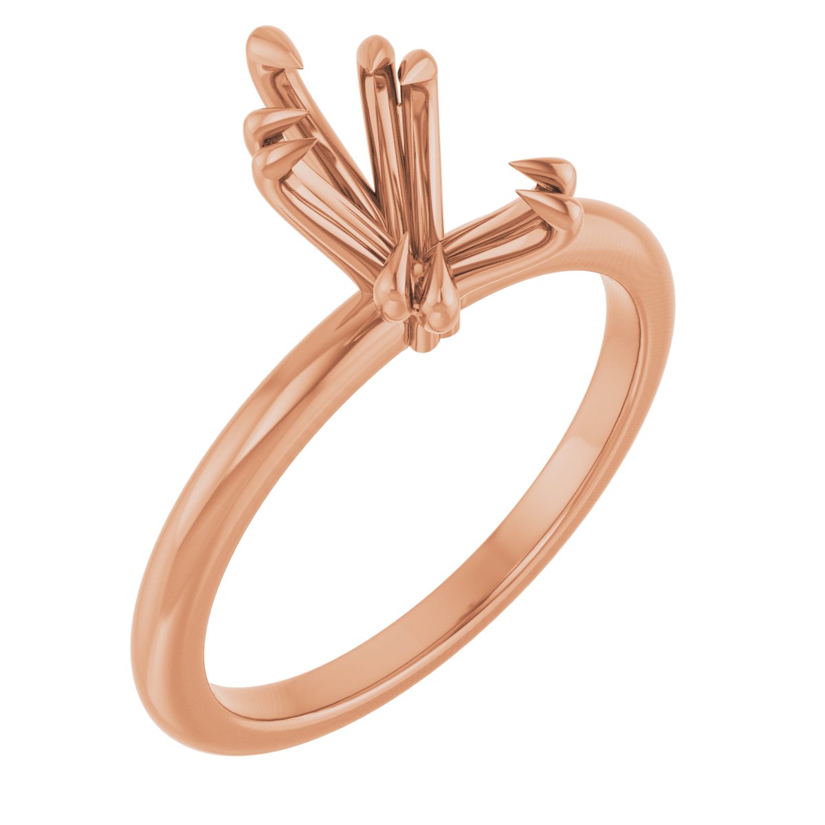Double Claw-Prong Engagement Ring