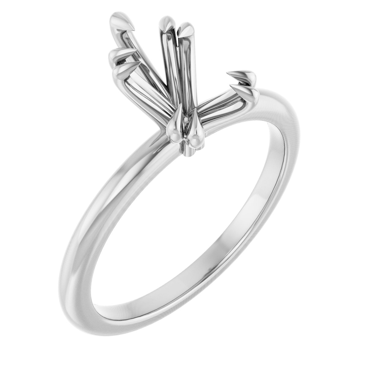 Double Claw-Prong Engagement Ring