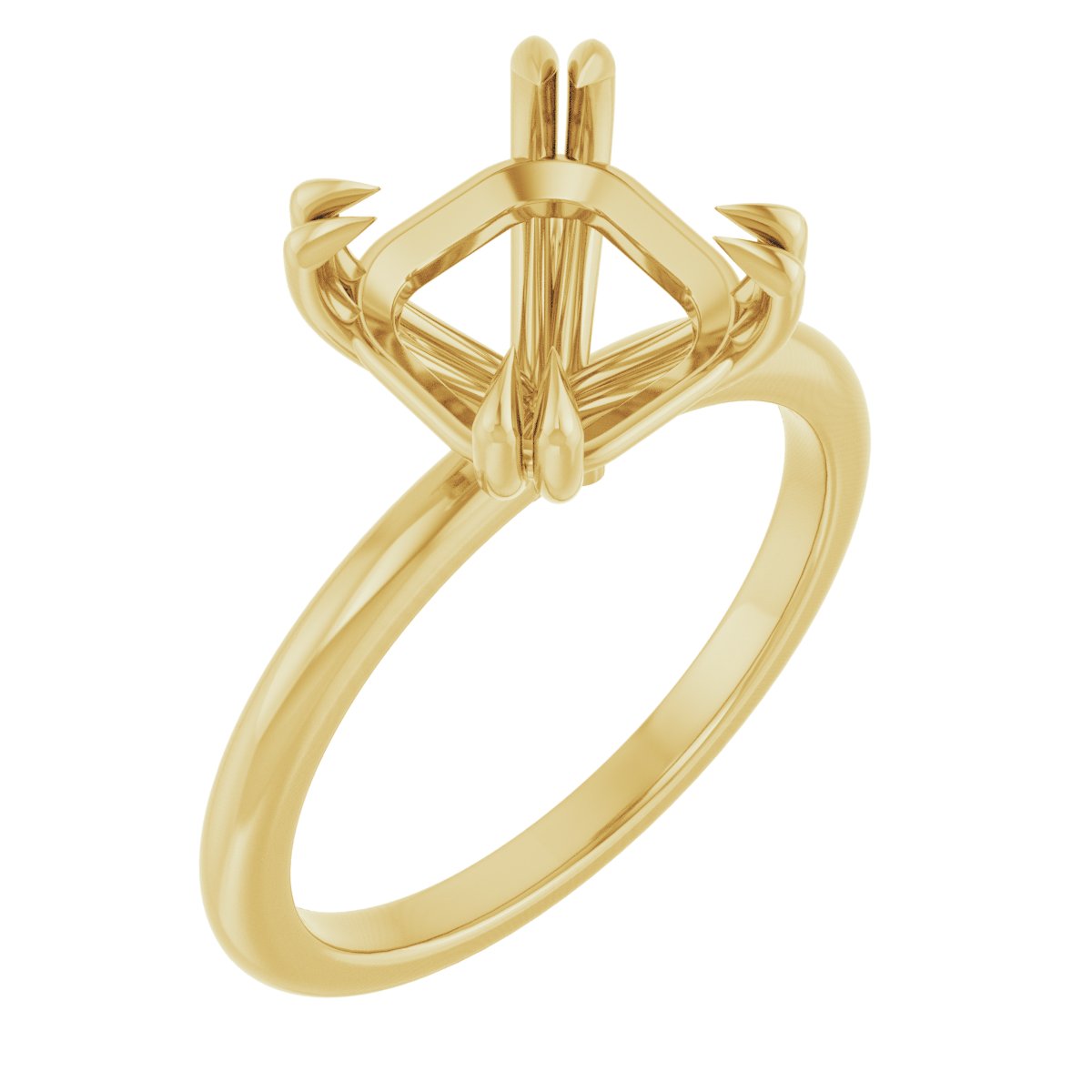 Double Claw-Prong Engagement Ring