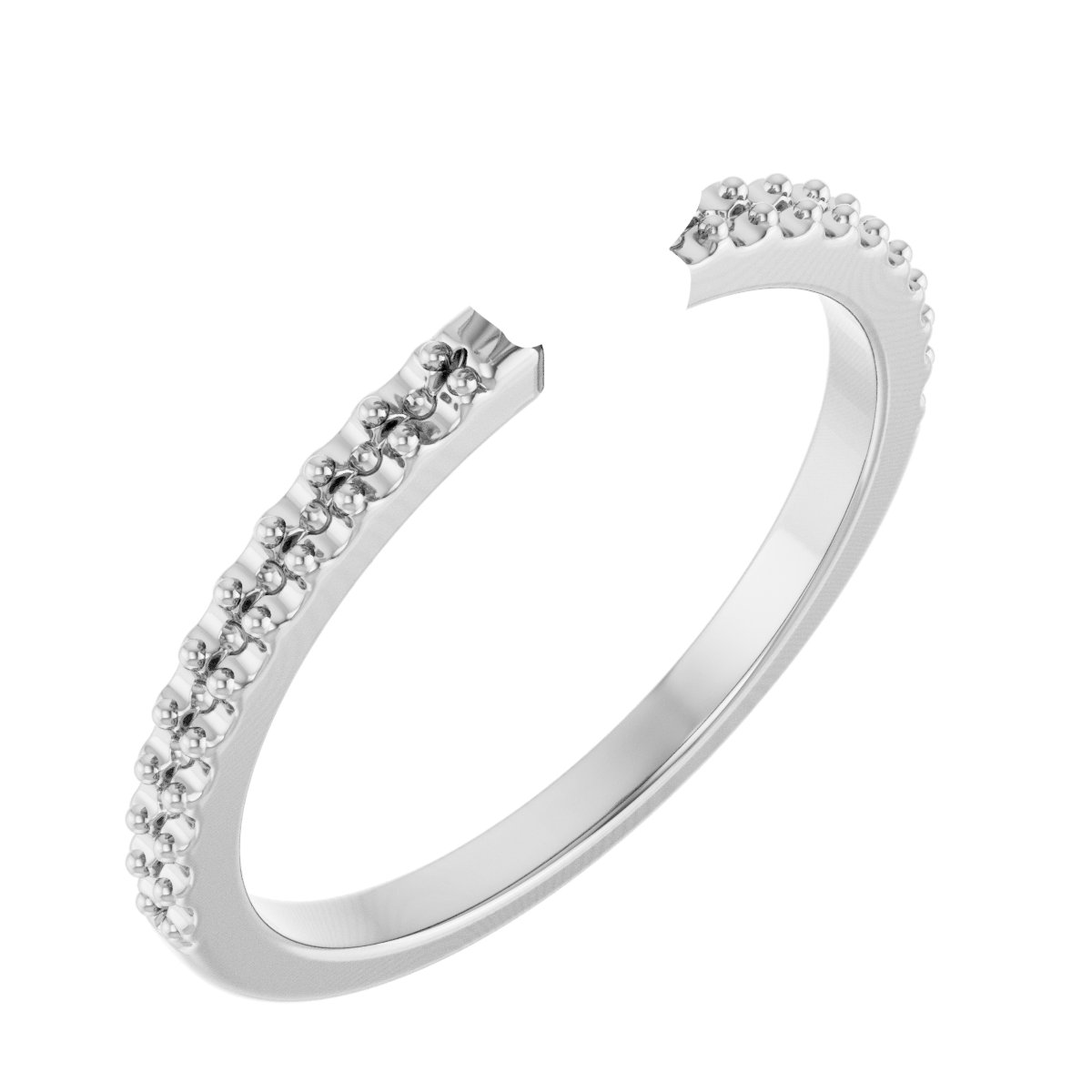 Double Claw-Prong Engagement Ring