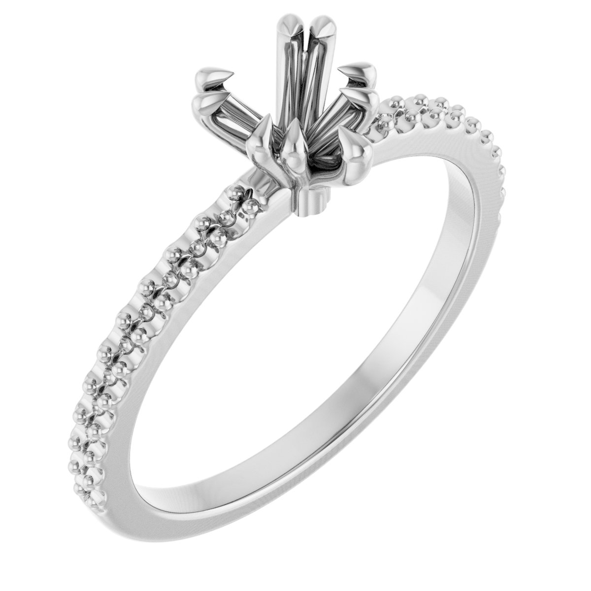 Double Claw-Prong Engagement Ring