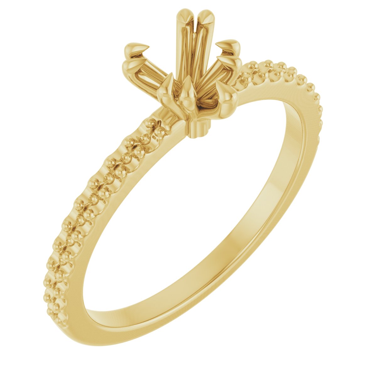 Double Claw-Prong Engagement Ring