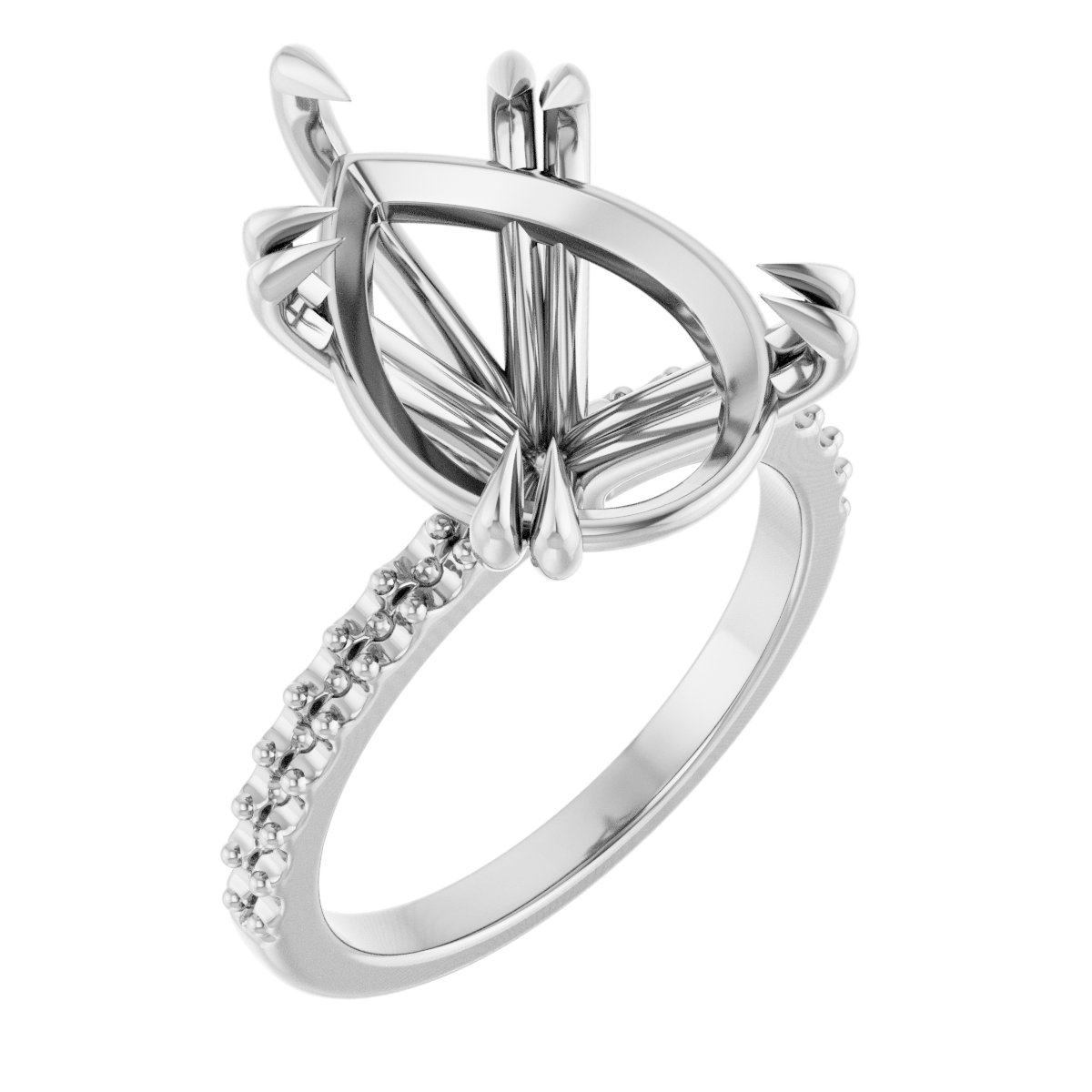 Double Claw-Prong Engagement Ring