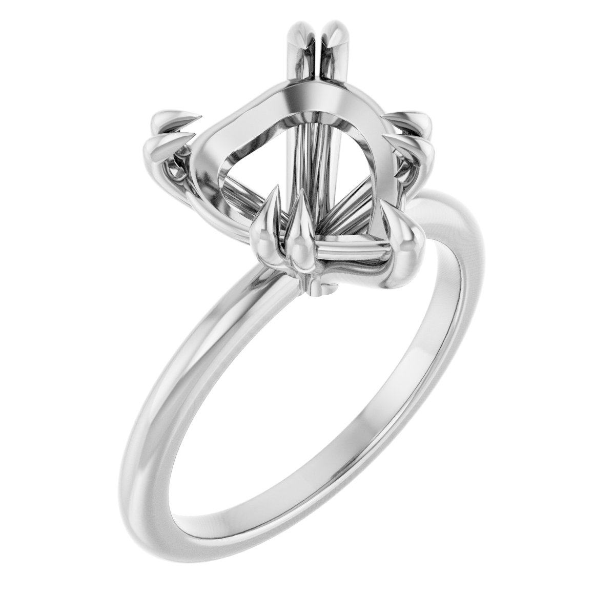 Double Claw-Prong Engagement Ring