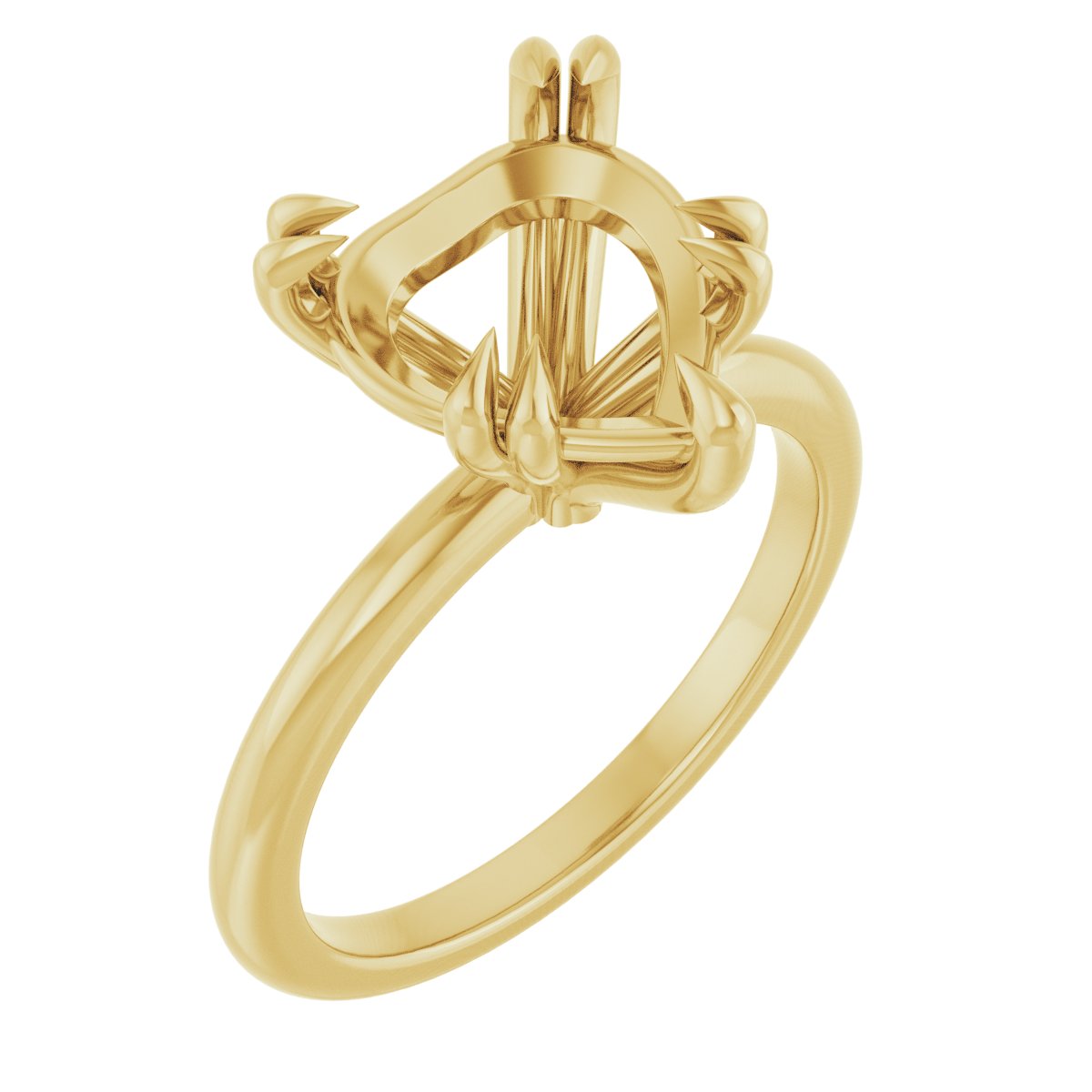Double Claw-Prong Engagement Ring