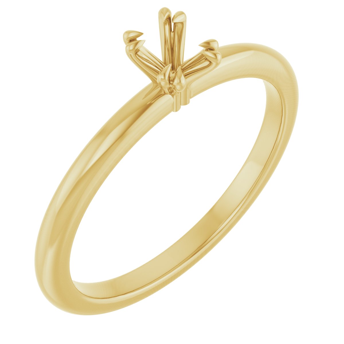 Double Claw-Prong Engagement Ring
