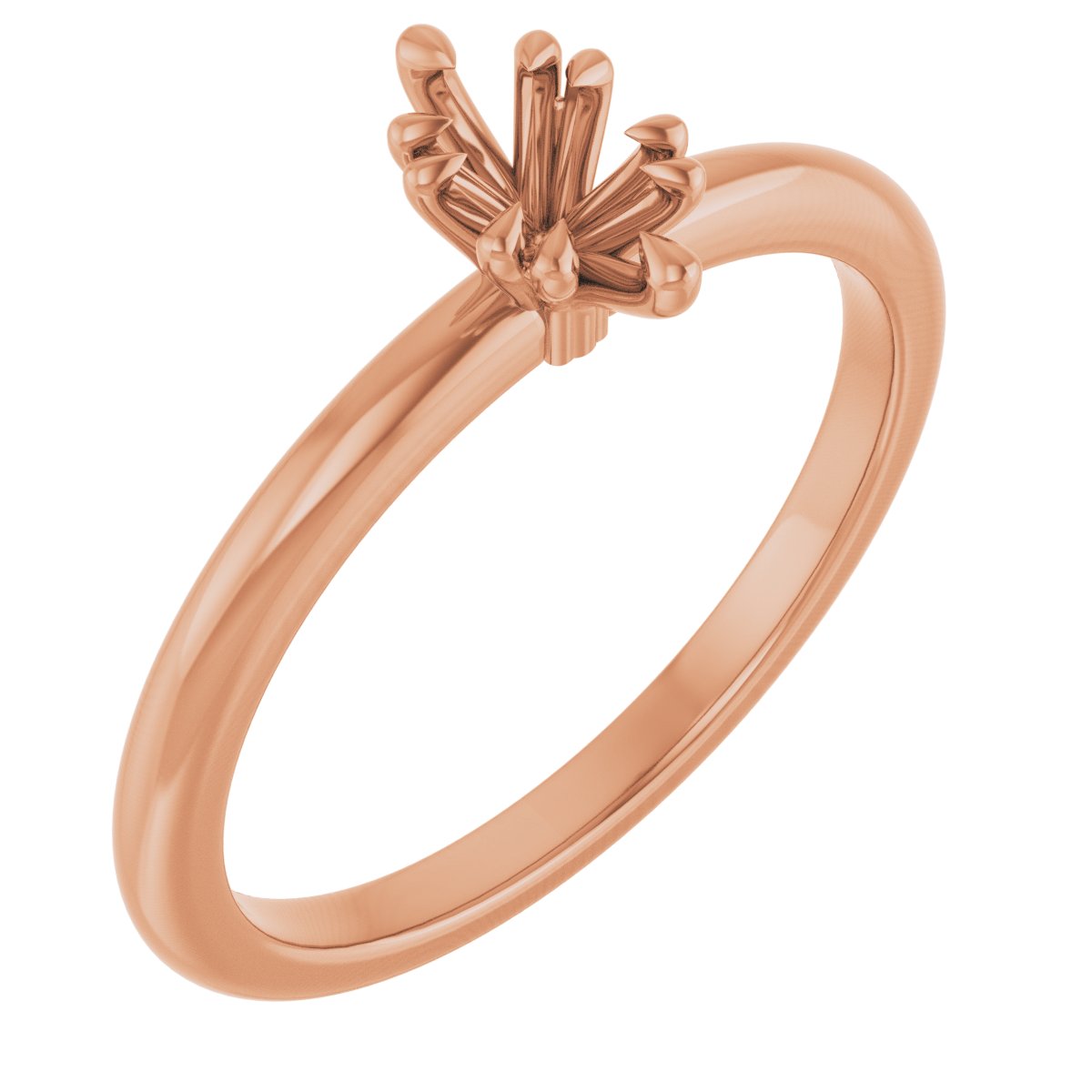 Double Claw-Prong Engagement Ring