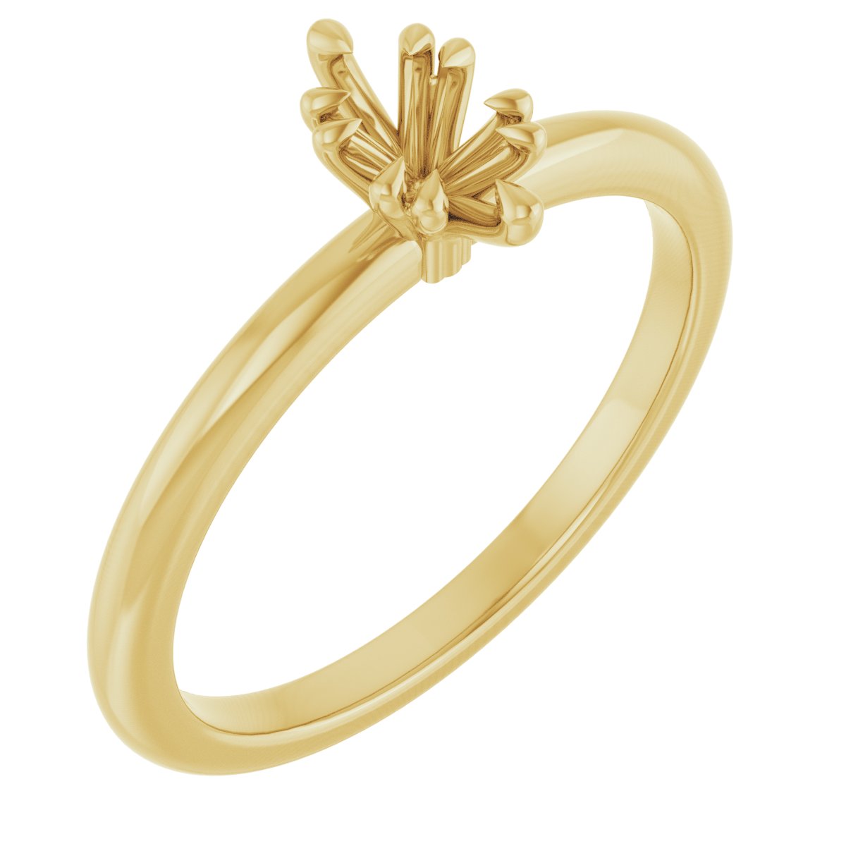 Double Claw-Prong Engagement Ring
