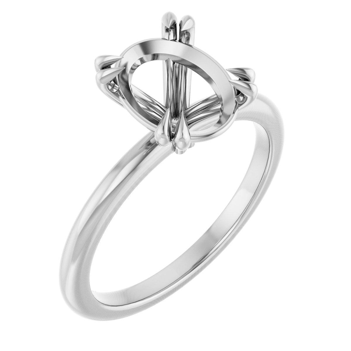 Double Claw-Prong Engagement Ring