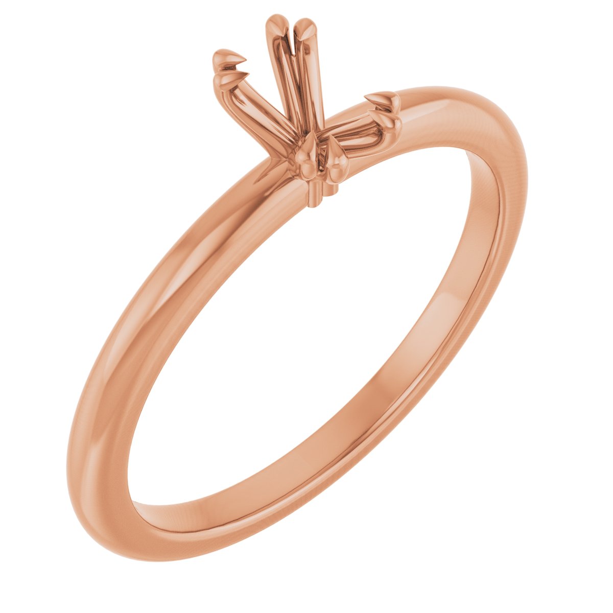 Double Claw-Prong Engagement Ring