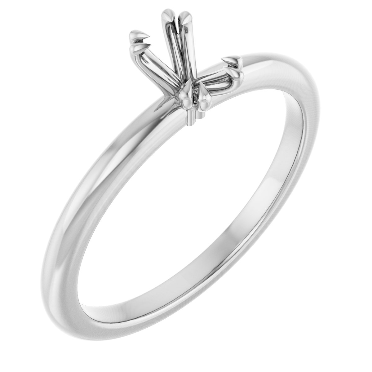 Double Claw-Prong Engagement Ring