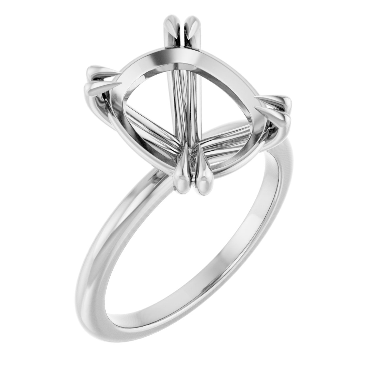 Double Claw-Prong Engagement Ring
