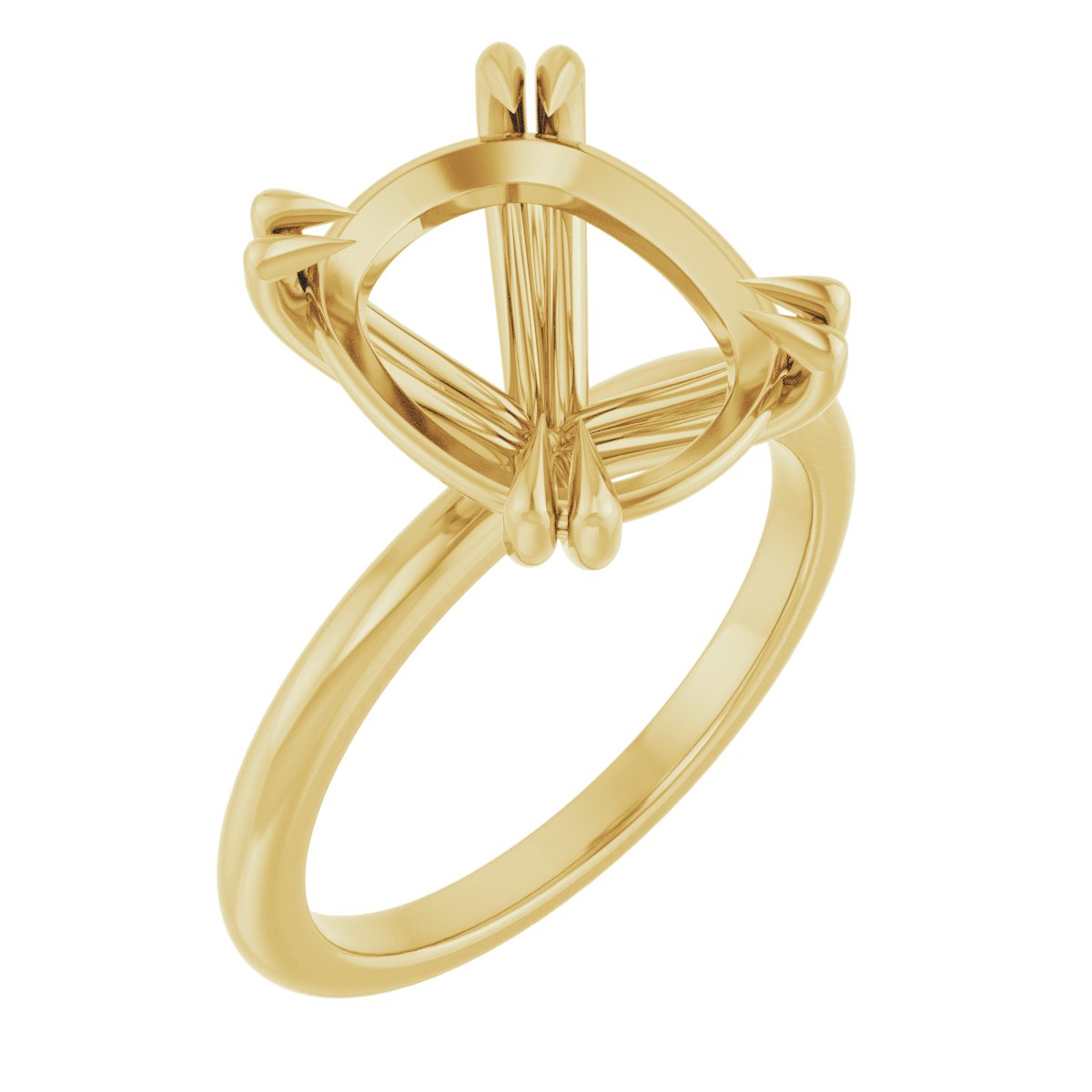 Double Claw-Prong Engagement Ring