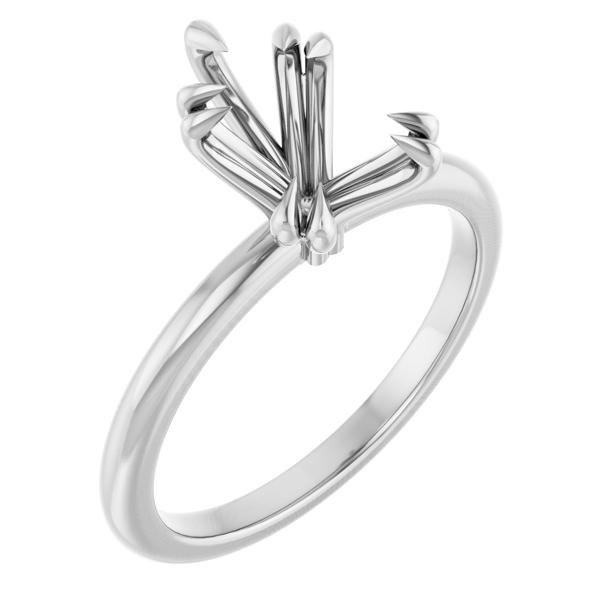 Double Claw-Prong Engagement Ring