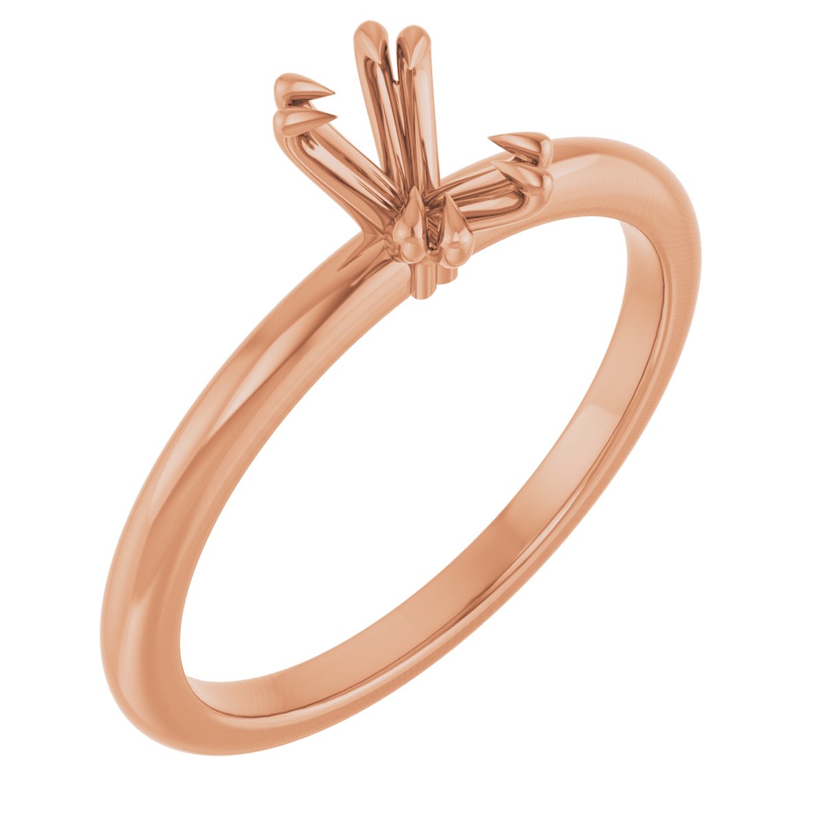 Double Claw-Prong Engagement Ring