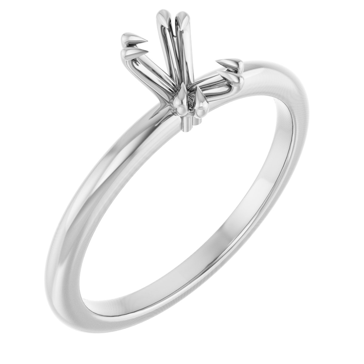 Double Claw-Prong Engagement Ring