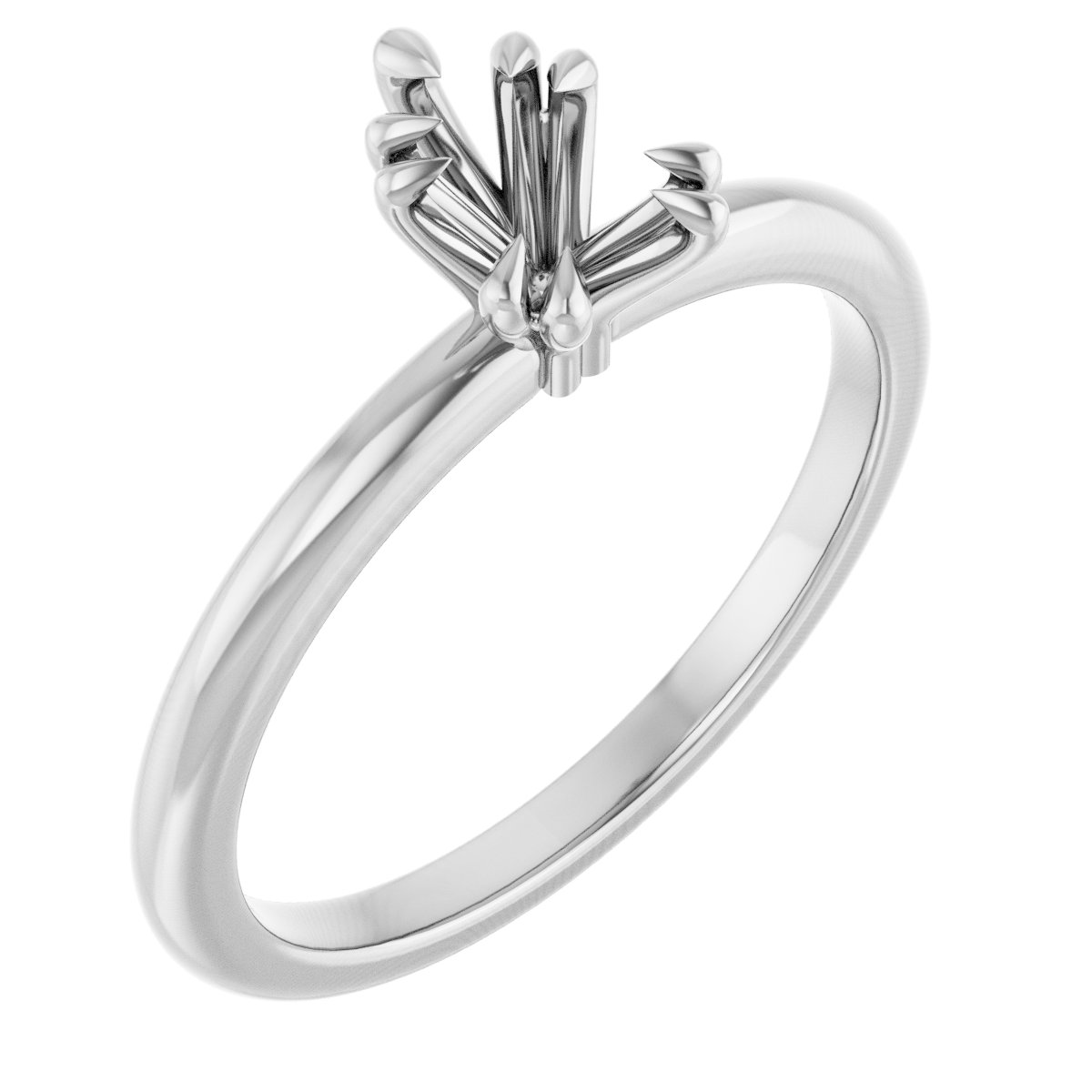 Double Claw-Prong Engagement Ring