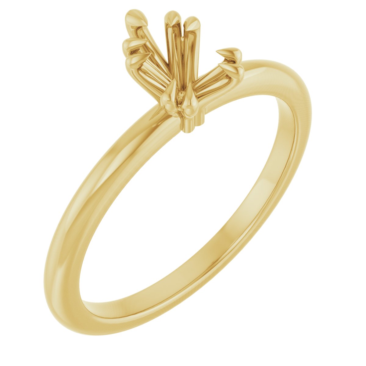Double Claw-Prong Engagement Ring