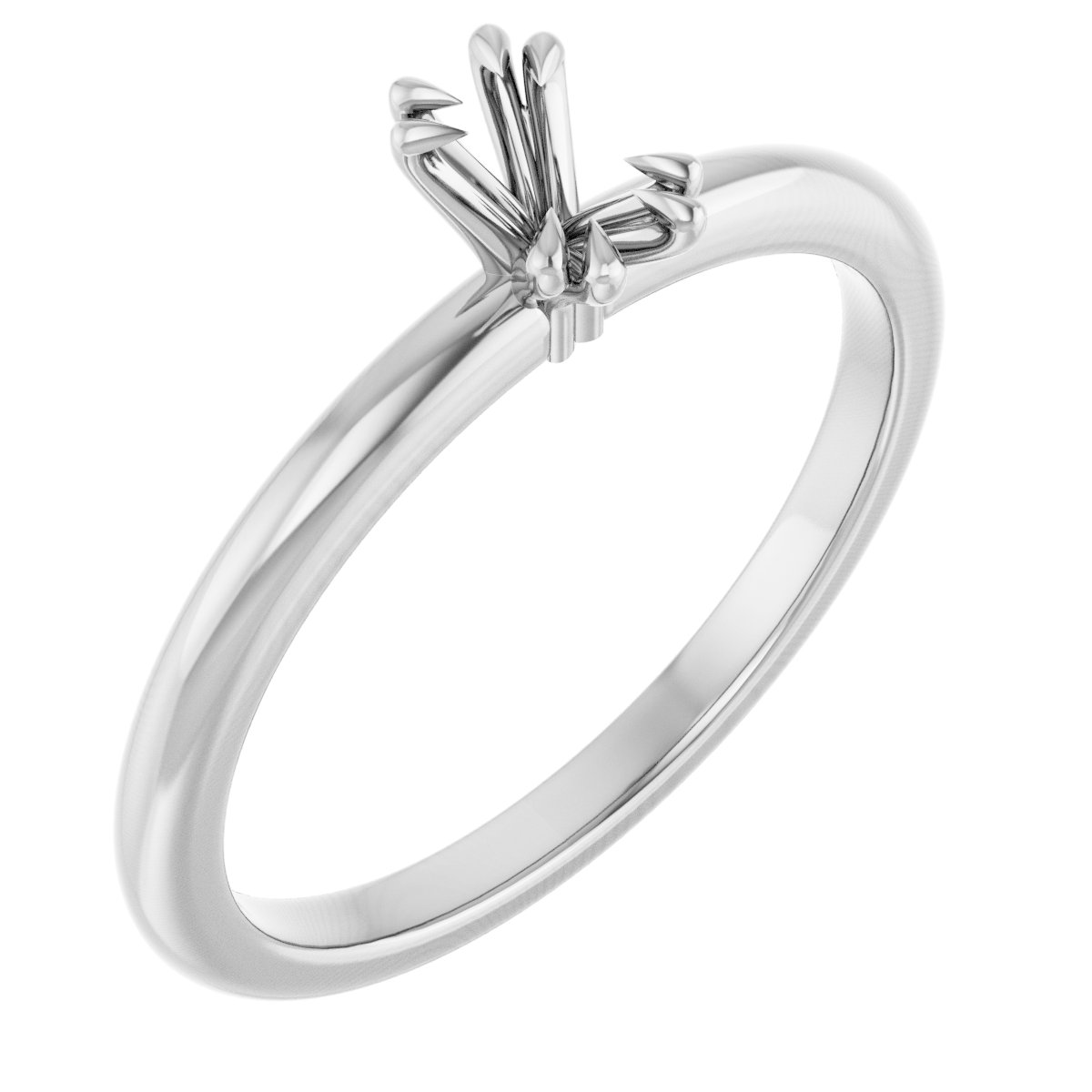 Double Claw-Prong Engagement Ring