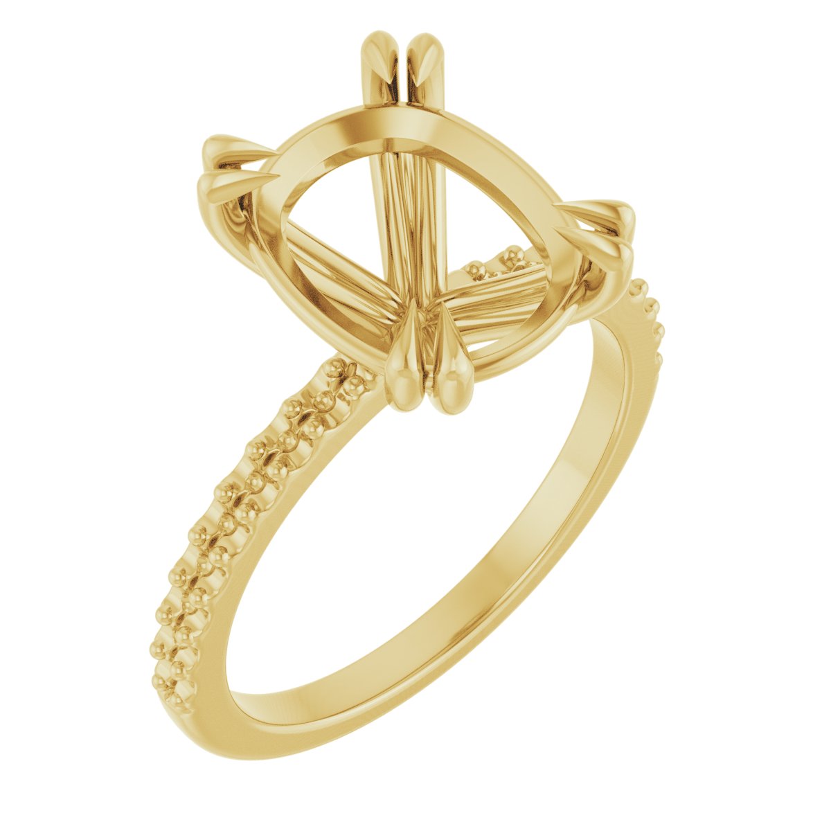 Double Claw-Prong Engagement Ring