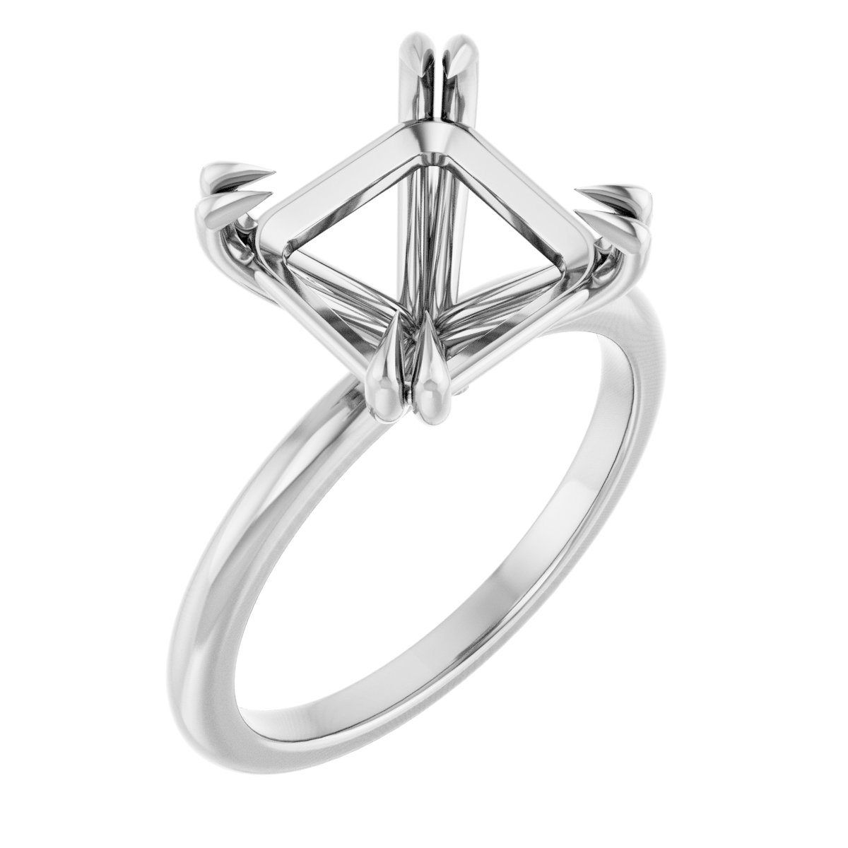 Double Claw-Prong Engagement Ring
