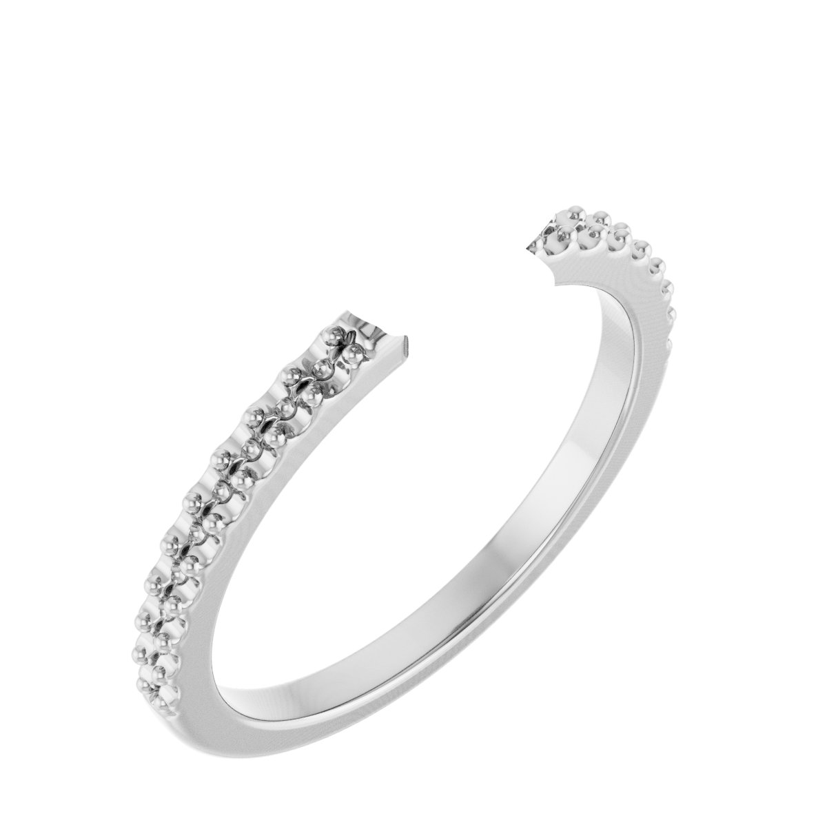 Double Claw-Prong Engagement Ring