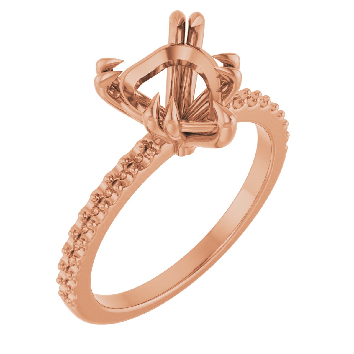 Double Claw-Prong Engagement Ring