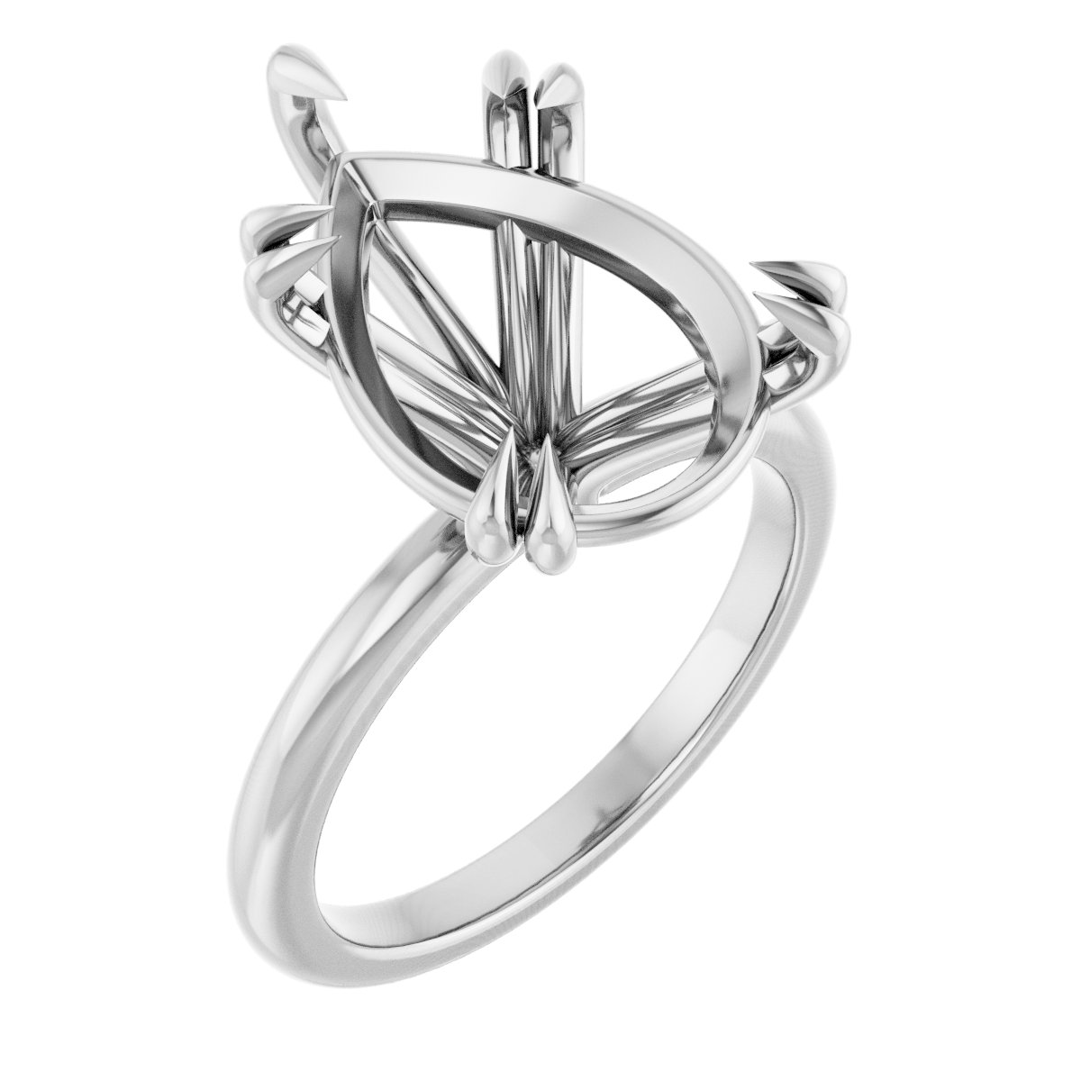 Double Claw-Prong Engagement Ring