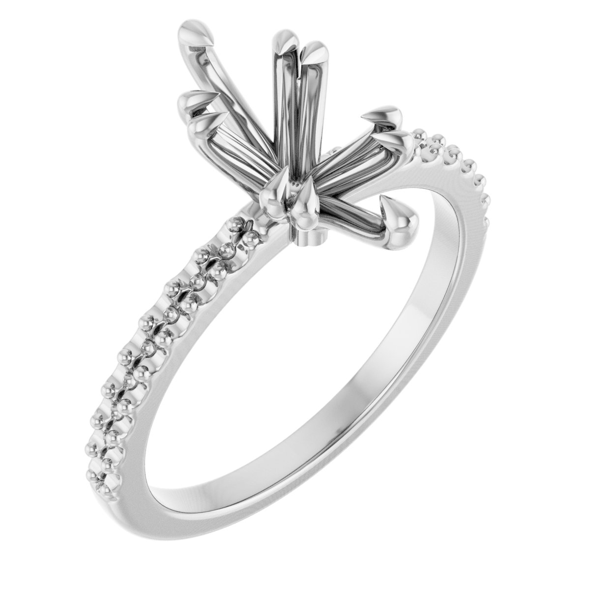 Double Claw-Prong Engagement Ring