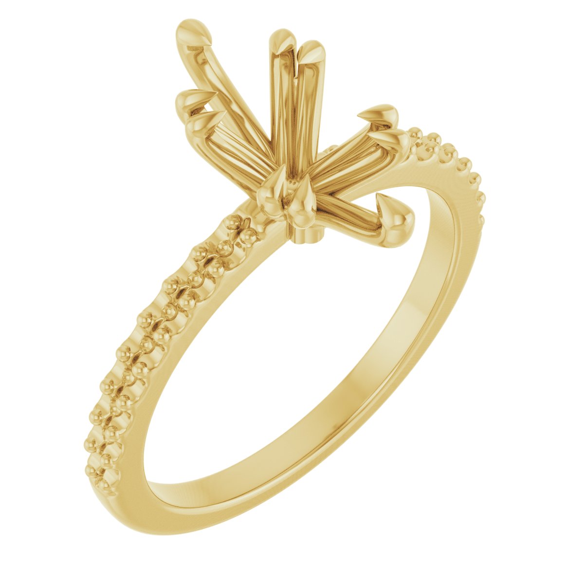 Double Claw-Prong Engagement Ring
