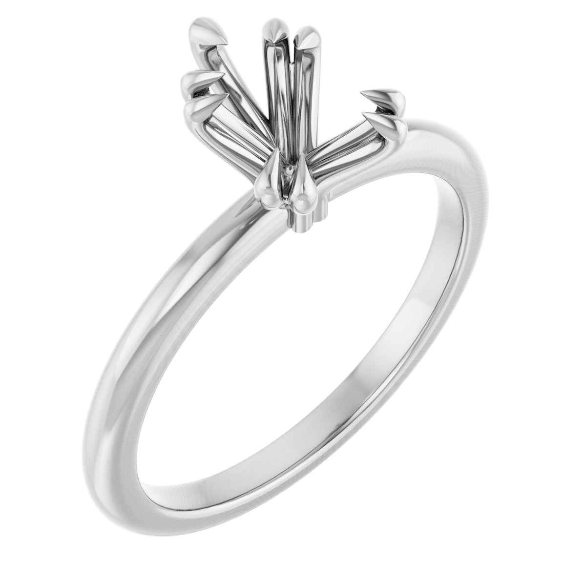 Double Claw-Prong Engagement Ring