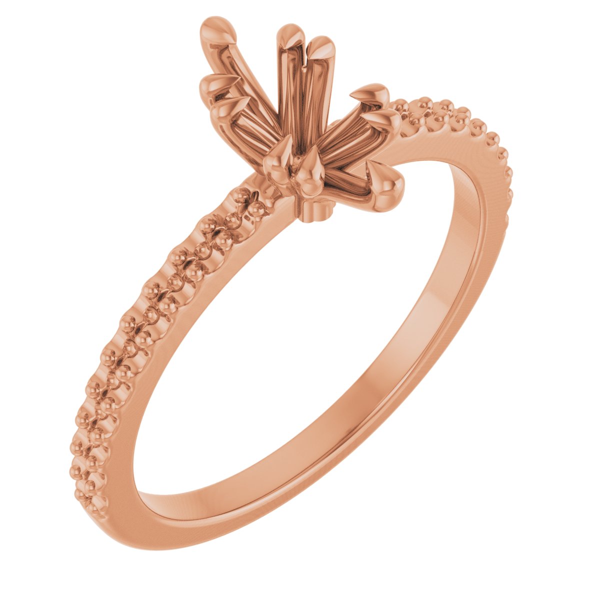 Double Claw-Prong Engagement Ring