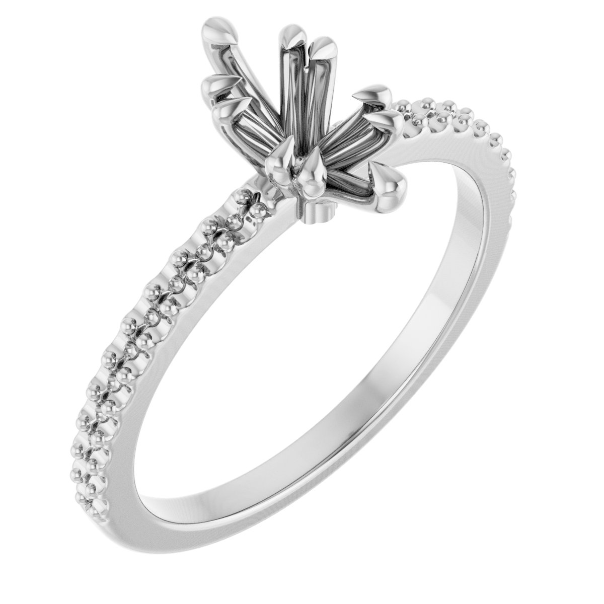 Double Claw-Prong Engagement Ring