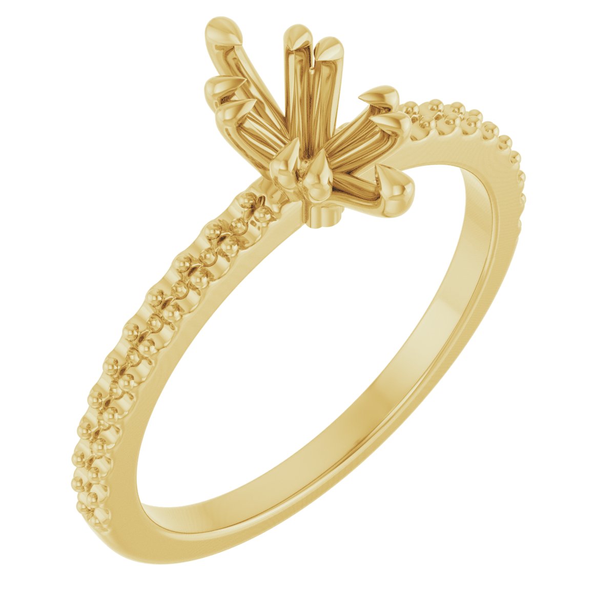 Double Claw-Prong Engagement Ring