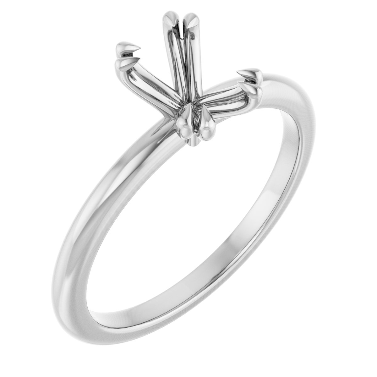Double Claw-Prong Engagement Ring