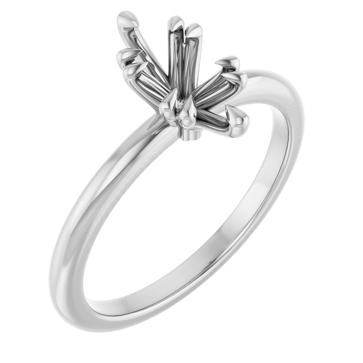 Double Claw-Prong Engagement Ring