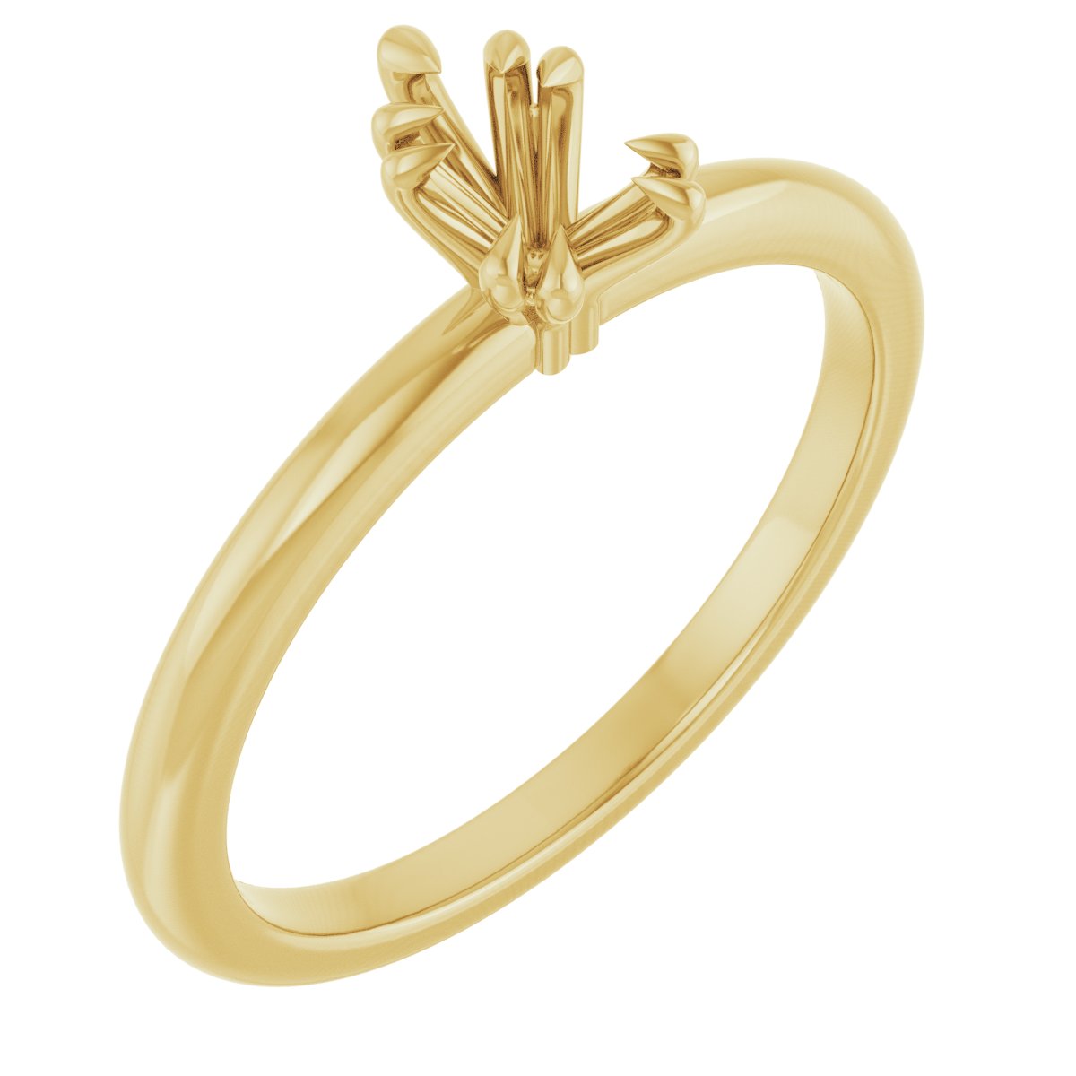 Double Claw-Prong Engagement Ring