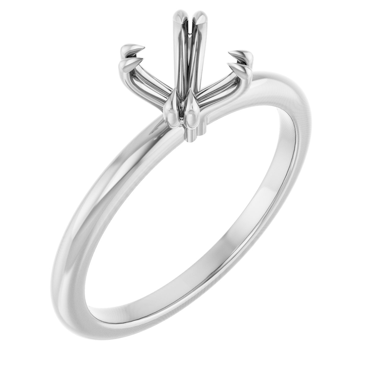 Double Claw-Prong Engagement Ring