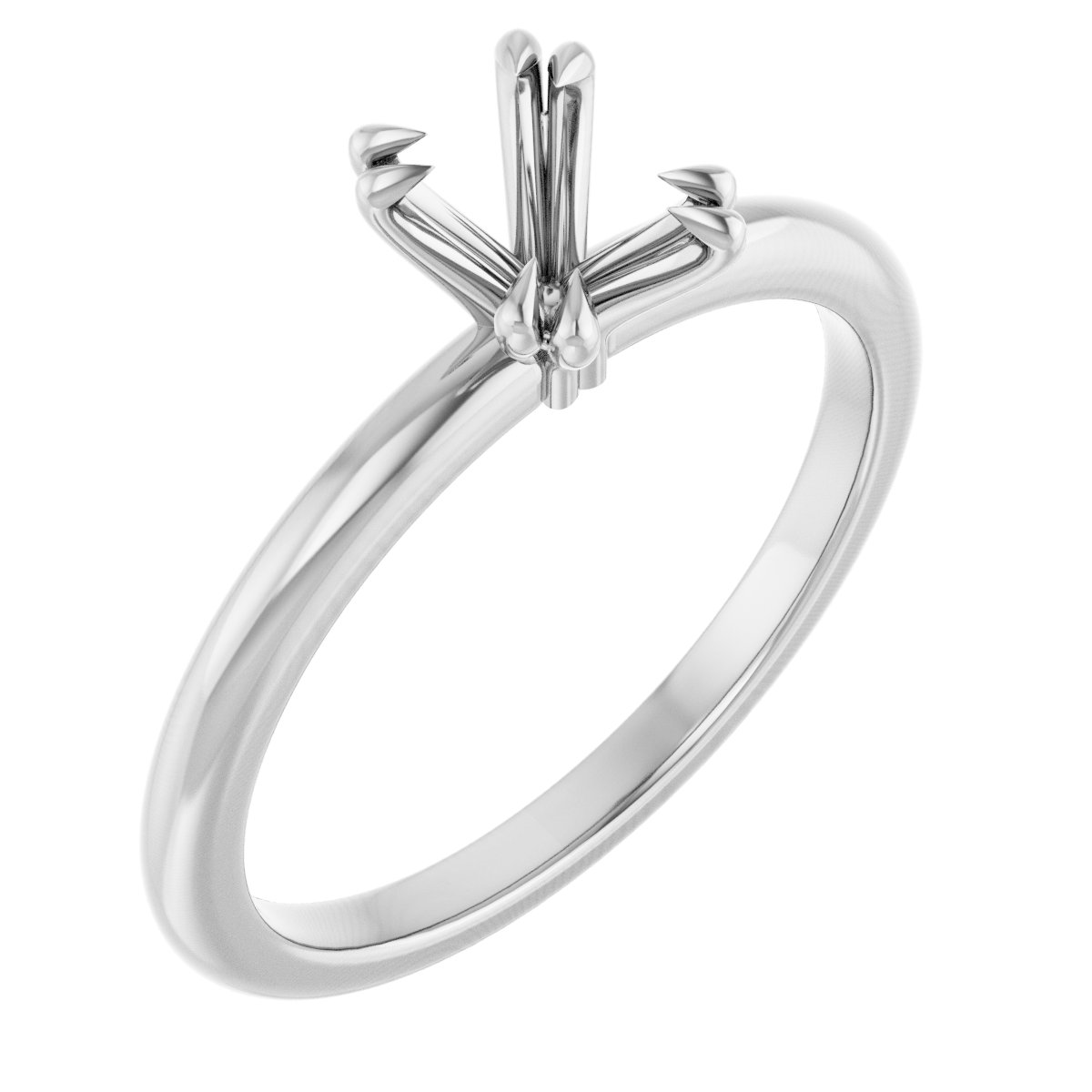 Double Claw-Prong Engagement Ring