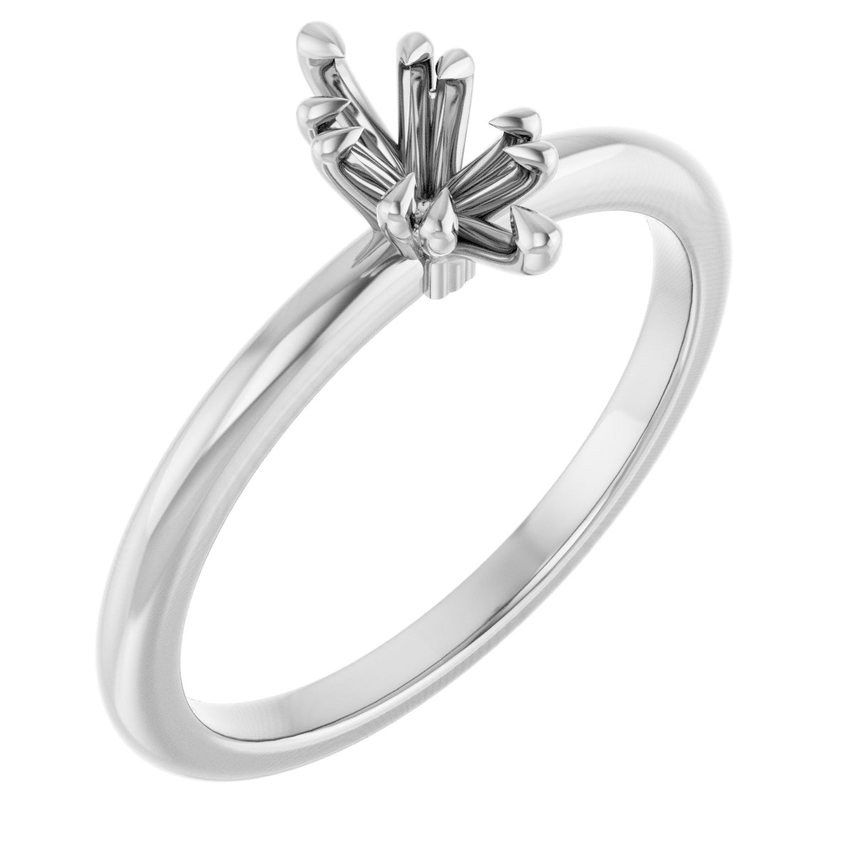 Double Claw-Prong Engagement Ring