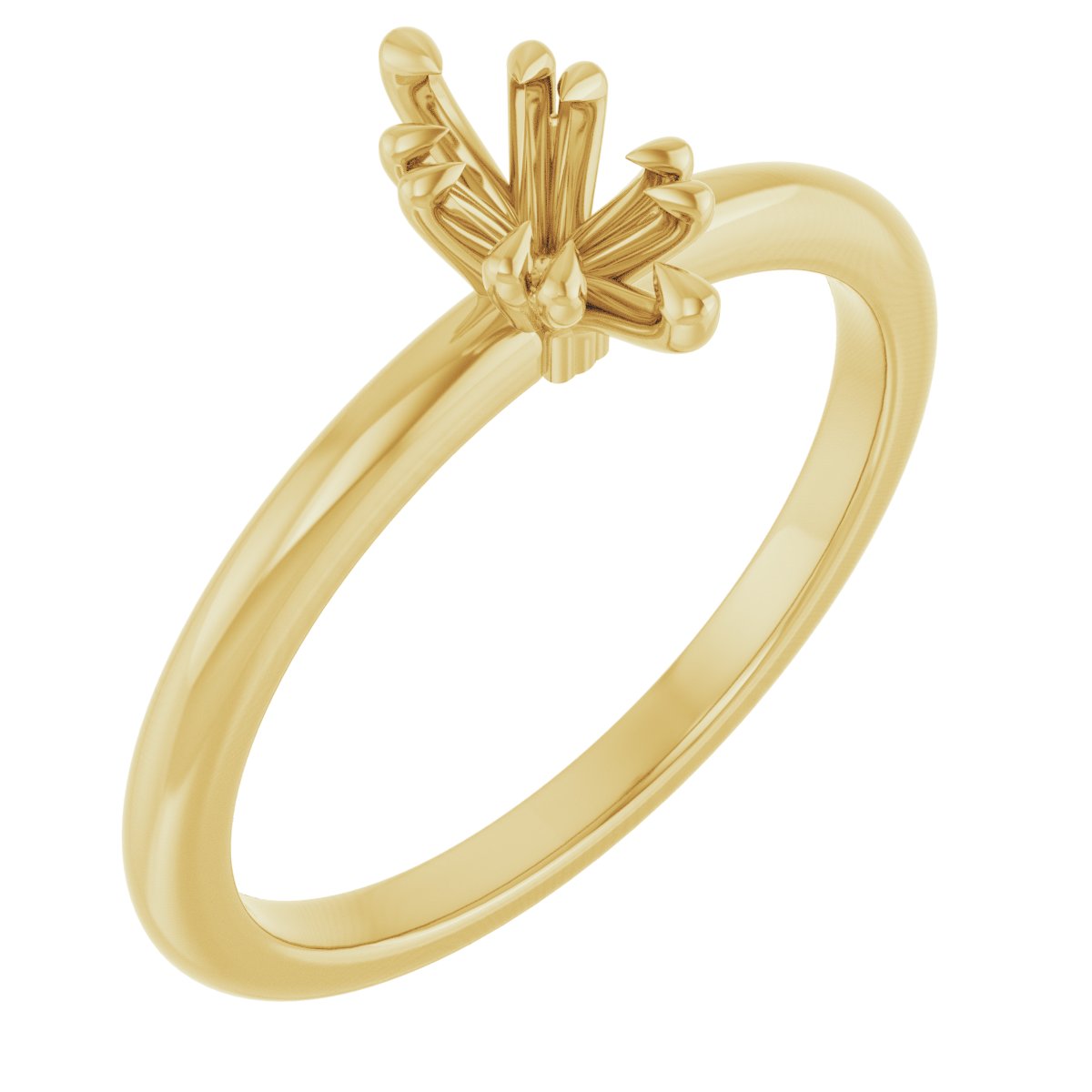 Double Claw-Prong Engagement Ring