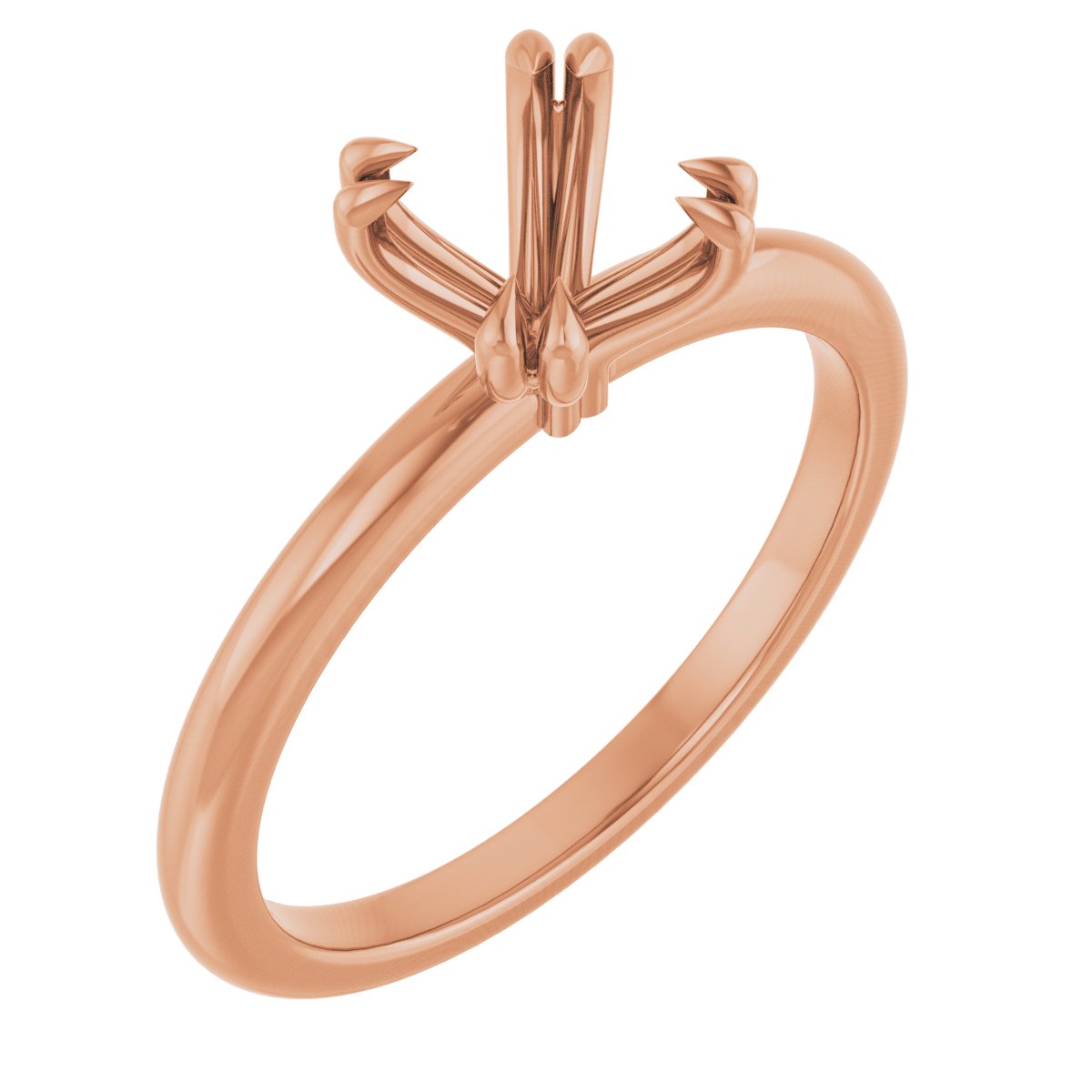 Double Claw-Prong Engagement Ring