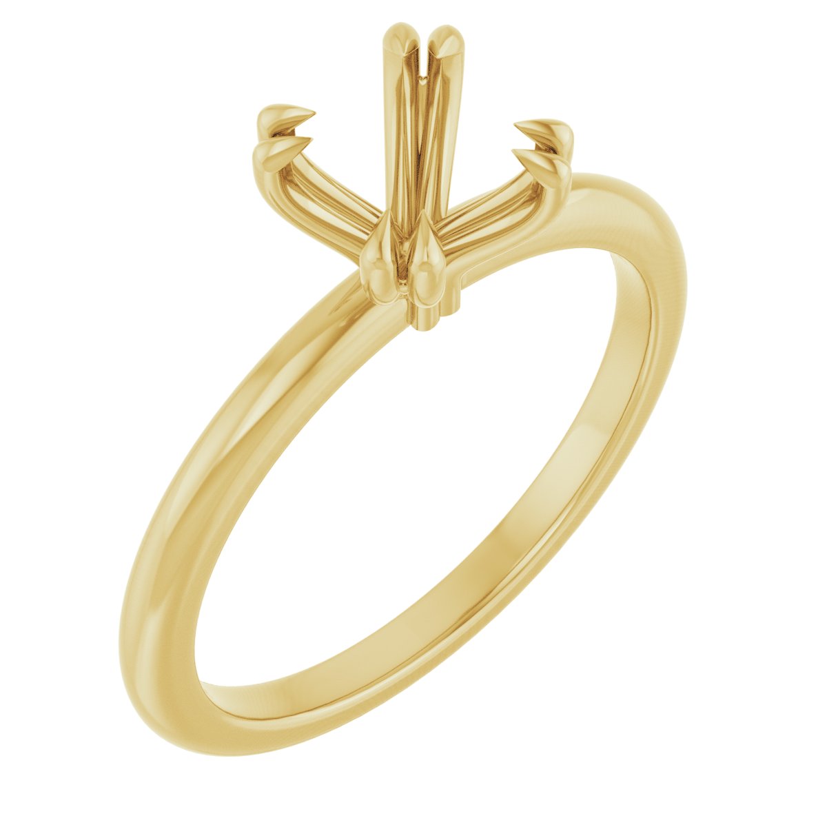 Double Claw-Prong Engagement Ring
