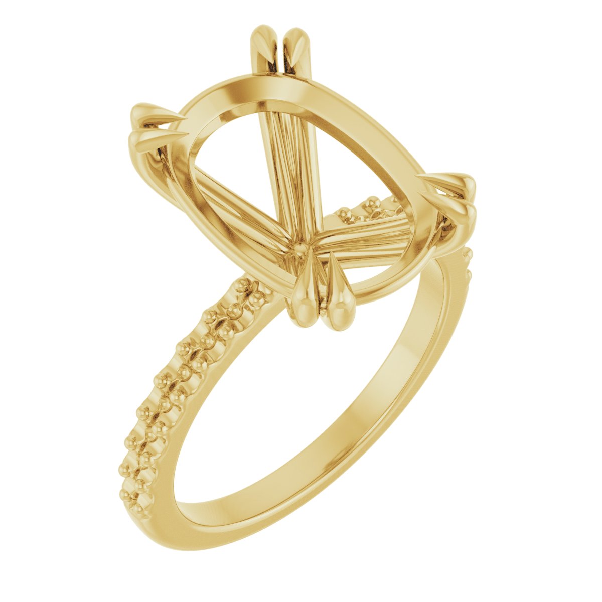 Double Claw-Prong Engagement Ring