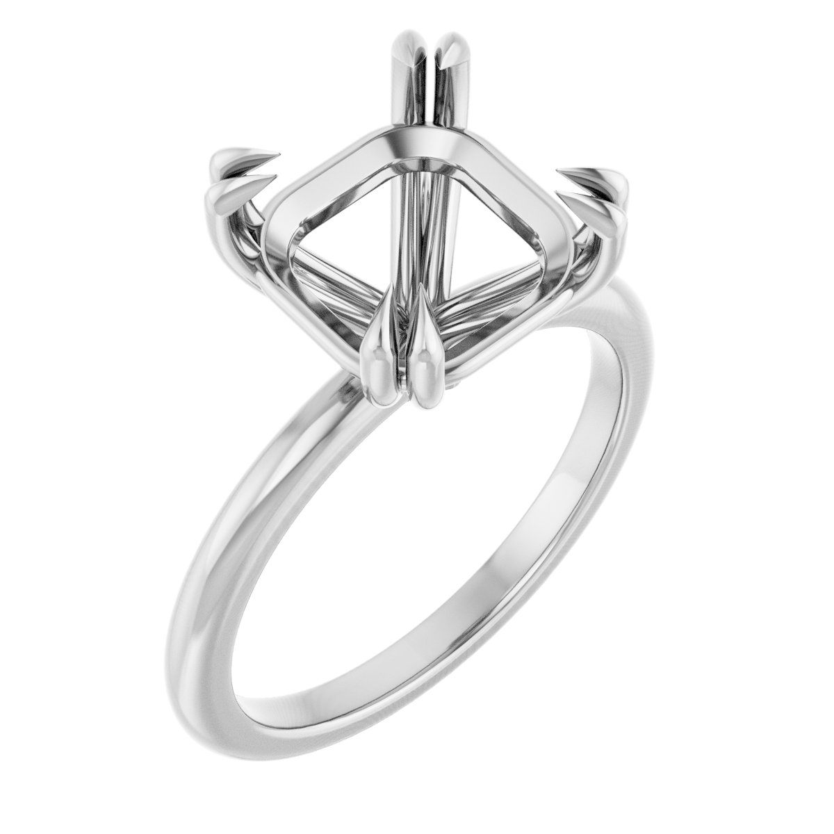 Double Claw-Prong Engagement Ring