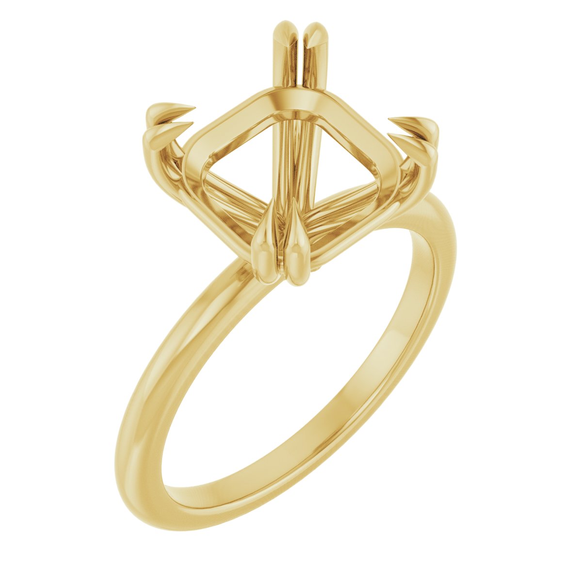 Double Claw-Prong Engagement Ring