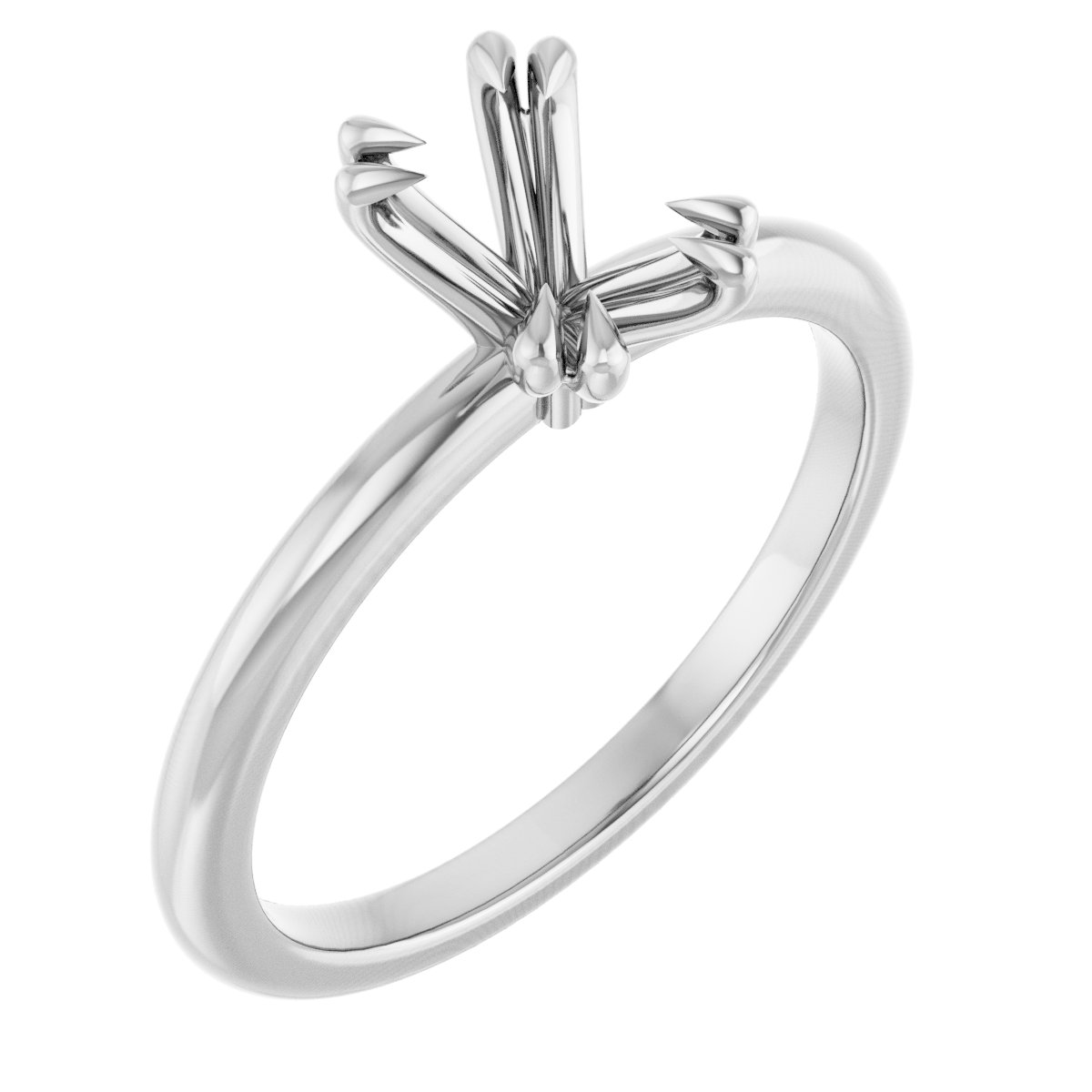 Double Claw-Prong Engagement Ring
