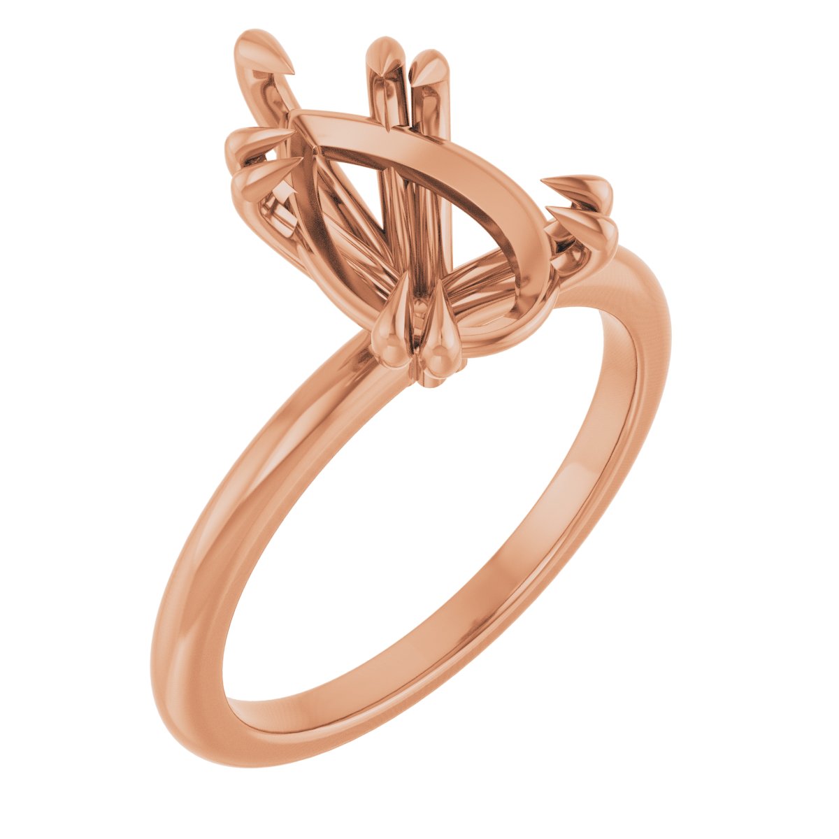 Double Claw-Prong Engagement Ring
